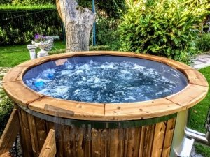 Bain norvegien extérieur en fibre de verre avec bulles