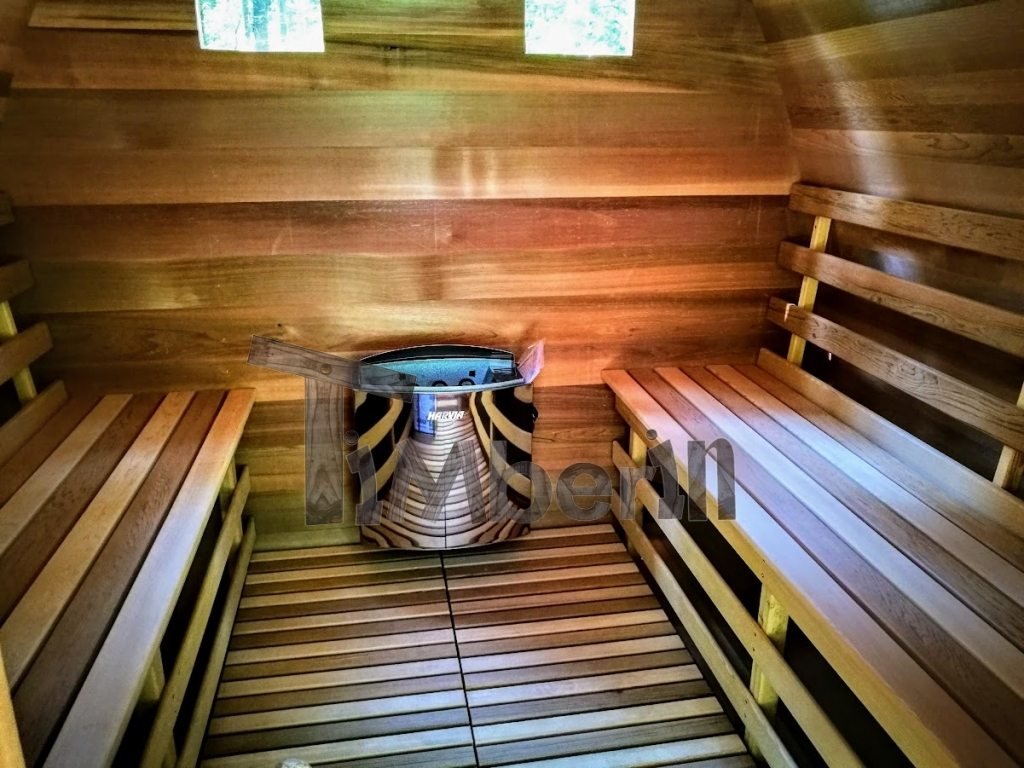 Jardin Extérieur Sauna En Bois Cèdre Rouge Avec Chauffage électrique Et Porche