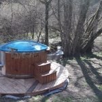 Bain norvegien en fibre de verre thermo bois Royal, Eddy Cheret, Val-Suzon, France